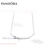 Perfect Replica Pandora Brilliant Bow Necklace - 925 Silver